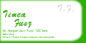 timea fusz business card